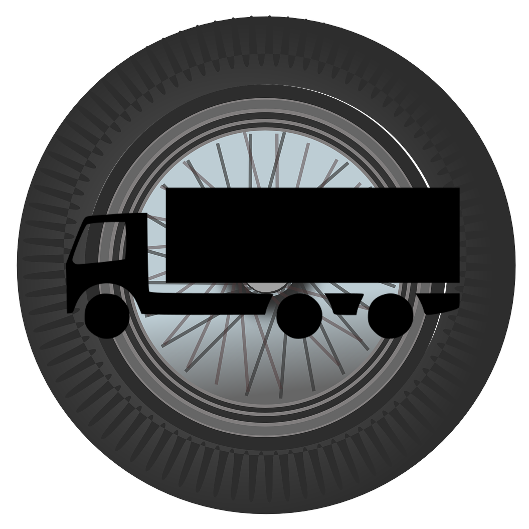Icon für Ladungssicherung in schwarz